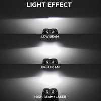 Phare à lentille triple laser LED 2,5 pouces 100W Bi-lentille Haute luminosité 12V Super dissipation thermique Adaptation universelle