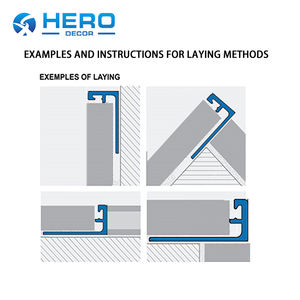 Profils de finition <span class=keywords><strong>d</strong></span>'angle en L en aluminium HERO pour carreaux de céramique, échantillon gratuit, OEM, livraison au Canada - Product Image 6