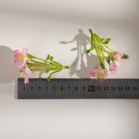 Bouquet de fleurs artificielles de prunier à 3 fleurs pour décoration murale de mariage, vente en gros