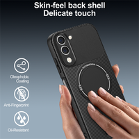 Étui de téléphone arrière en fibre de carbone durable et antichoc, protection anti-empreintes digitales et résistante aux chutes en TPU+PC pour VIVO V70 FE/Y500i/Y31D/Y05
