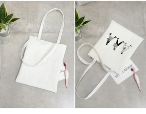 Sac à provisions écologique en coton biologique le sac en toile de magasin de lin pour le shopping et les voyages - Product Image 4