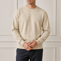 Sweat-shirt à col rond personnalisé avec broderie, en molleton surdimensionné, logo personnalisé, sweat-shirt à col rond pour homme, pull, services ODM/OEM