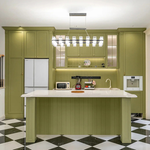 Gabinetes de Cocina Modernos Personalizados, Aparador Integrado de Pared, Madera Maciza con Acabado Lacado, Personalización Completa para Casa o Villa - Product Image 2