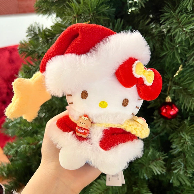 หมวกดาวผ้ากำมะหยี่สีแดงพร้อมผ้าคลุม