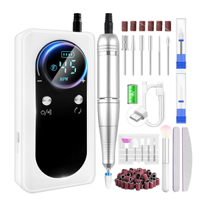 45000RPM Stainless Steel Nail <b>Drill</b> Machine Electric Portable Nail File USB Rechargeable Sander Professional US Plastic Nails - Product Image 1