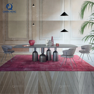Juego de Mesa de Comedor de Placa de Roca Minimalista Moderno Personalizable, Metal en Forma de Tira Creativo de Alta Gama para <span class=keywords><strong>Restaurante</strong></span> - Product Image 2