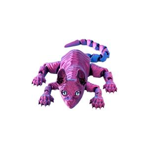 ตุ๊กตาแมวพลาสติกแบบยูนิเซ็กซ์ พิมพ์ 3 มิติ แมวสยาม พิมพ์ 3 มิติ งานศิลปะสมัยใหม่ แบบข้อต่อขยับได้ ของเล่นเด็ก งานฝีมือ ของตกแต่ง ของขวัญ - Product Image 2