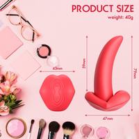 Neuestes Design Sexy Lippen-Zungen-Leckvibrator mit Fernbedienung, 10 Frequenzen, Silikon, Wasserdicht, Mundpenetration, Tragbar