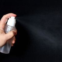 Flacon pulvérisateur rond en PET dépoli de 100 ml, très vendu, avec bouchon pompe à brume sérigraphié pour toner cosmétique pour animaux de compagnie