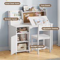 Bureau d'étude pour enfants avec chaise, plateau inclinable réglable, bureau d'écriture pour enfants, armoire de rangement pour l'étude à domicile des enfants, OEM ODM