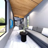 Conteneur d'expédition modulaire isolé de luxe 40FT Pack plat maison préfabriquée pour hôtel en acier