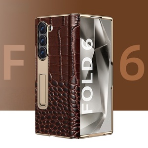 Para <span class=keywords><strong>Samsung</strong></span> Z Fold 7 Funda de teléfono con cubierta de protección de bisagra de patrón de cocodrilo de <span class=keywords><strong>gama</strong></span> <span class=keywords><strong>alta</strong></span> adecuada para <span class=keywords><strong>Samsung</strong></span> Z Fold 6 5 4 3 - Product Image 1