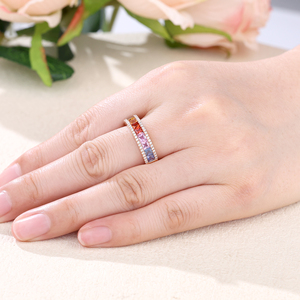 Anillo de compromiso de oro de 18 quilates de alta calidad con zafiro de diamante Entrega rápida Regalo brillante perfecto para Aniversario de fiesta de mujer - Product Image 2
