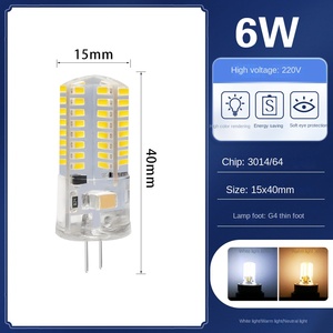 หลอดไฟ LED SMD AC110V G9 แบบสองขา หัวหลอดพลาสติก GZS2d สำหรับไฟส่องตู้โชว์ - Product Image 5