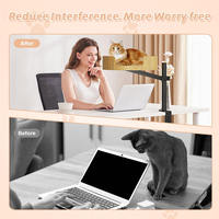 Hauteur réglable 360 °   Lit de bureau pour chat en bois rotatif, petit espace, mobilier pour chaton, 360° °   Grattoir rotatif pour chats