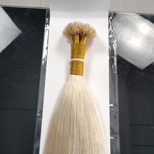 Extensiones de Cabello de Queratina Italiana con Punta Plana en U al por Mayor, Cabello Ruso Premium de Doble Trama con Punta Plana en U, Cabello Humano de Lujo con Punta I - Product Image 5