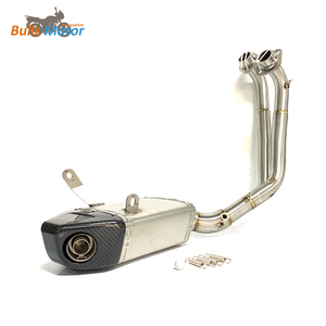 Tubo de <span class=keywords><strong>escape</strong></span> delantero, tapa de fibra de carbono <span class=keywords><strong>para</strong></span> Yamaha FZ07 MT07 XSR700, silenciador de <span class=keywords><strong>Escape</strong></span>, sistema de <span class=keywords><strong>escape</strong></span> completo, 1, 2, 2 - Product Image 2