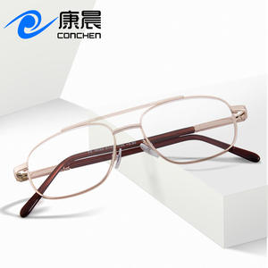 แว่นอ่านหนังสือทรงรีโลหะ Conchen รุ่น 5032 เลนส์เรซิ่นอะสเฟอริคน้ำหนักเบา สำหรับทุกเพศ ผลิตที่เวินโจว - Product Image 4
