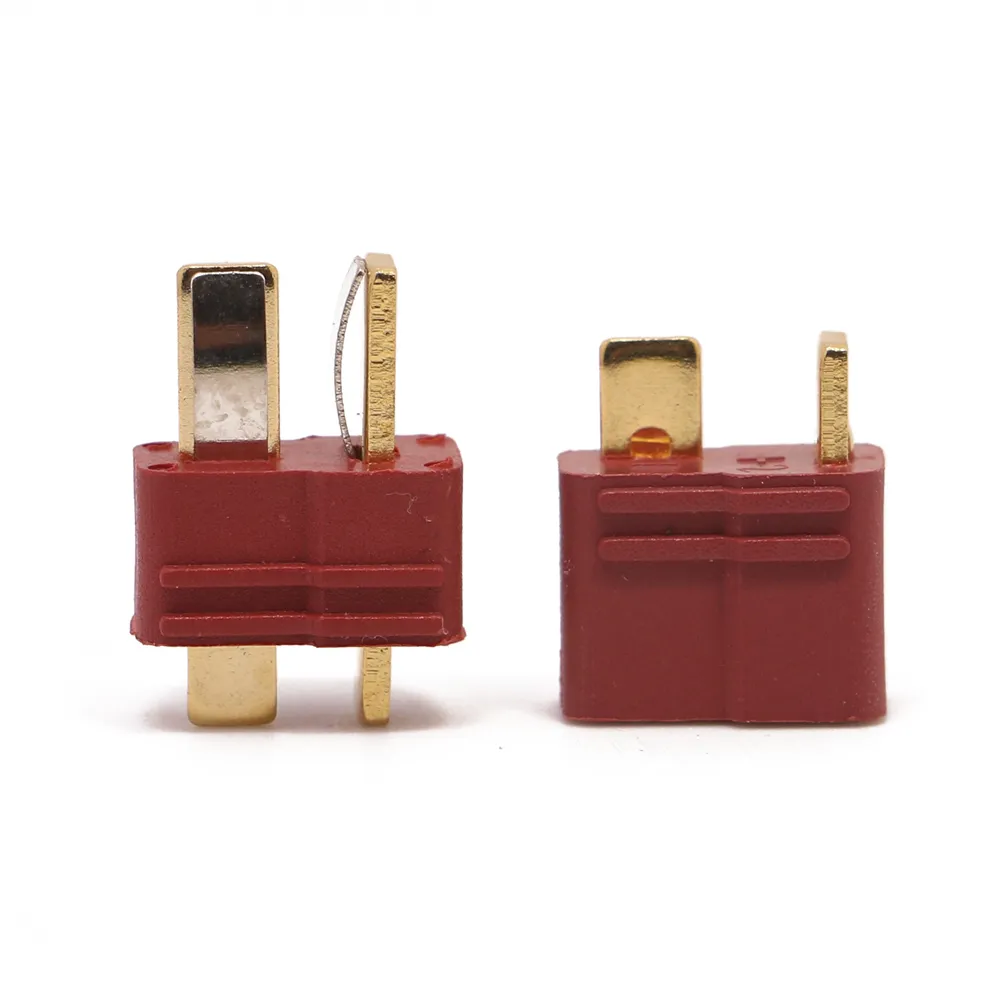 1 Pair Female & Male Plug Connector T-Plug Non-slip Connector Female Deans Connector For Lipo Battery RC