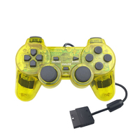 Manette Filaire Transparente pour PS2, Contrôleur de Jeu Joystick pour PS2 Gamepad