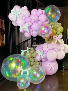 Colorful Giant Inflatable Ball Rainbow Color Glossy Mirror <strong>Balloon</strong> PVC Floating Ball Decoration Props for Event Party - Product Image 2