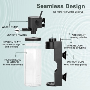 Hygger電動バブルフィルターポンプ水族館バイオスポンジフィルターポンプ水族館フィルター - Product Image 6