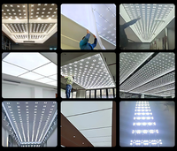 Lampu Kotak Iklan Film Lunak Plafon AC220V 4W Kecerahan Tinggi 4 Lensa LED 3000K 4000K 6000K 10000K Modul LED Persegi
