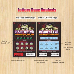 High Quality CMYK Color Print Custom Scratch Off Lottery Lots <b>Printer</b> with Security Seals Serialization - Product Image 2