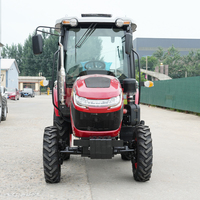 Traktor kemudi hidrolik 5 Euro tahan lama, traktor pertanian 80HP semua medan roda pastur pertanian Gearbox tipe