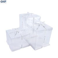 Boîtes cadeaux carrées en papier kraft biodégradable, écologiques, haute transparence, pour pâtisserie, mariage, présentation de gâteaux, qualité alimentaire, vente en gros