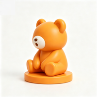 Figurine de bureau personnalisable en PVC, ours sans visage orange, inspirée d'Animal Crossing, boîte mystère, 5 cm, jouet décoratif, cadeau mignon