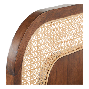 Luxurious Solid Wood And Rattan King Size <b>Bed</b> With Durable Construction Elegant Design <b>Comfortable</b> Sleeping Surface And Stylish - Product Image 2