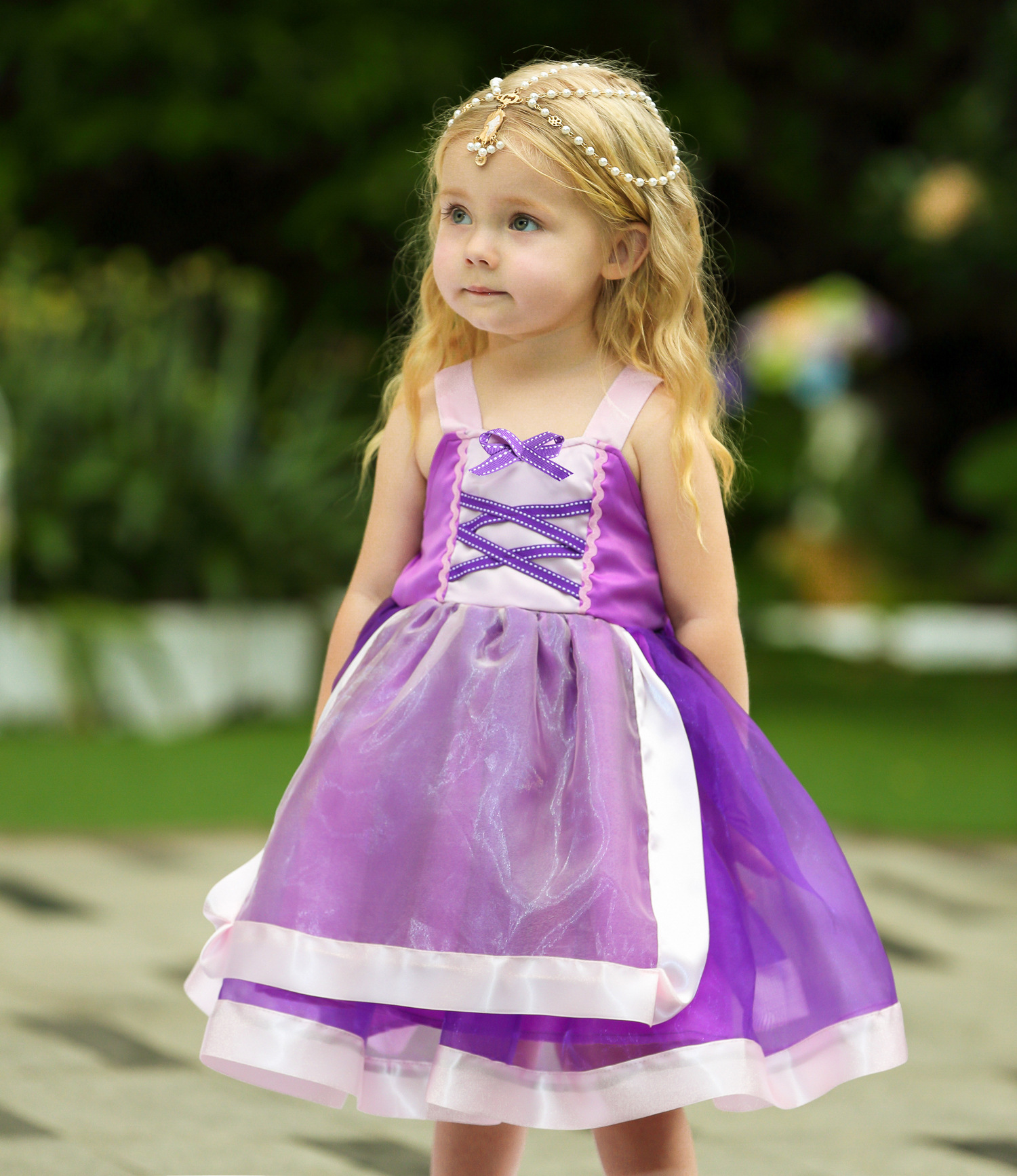 open lace back dress Little Girl Dress Up Costume