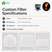 Filtre en mousse céramique d'alumine pour la fonderie de fonte grise, la filtration céramique industrielle, les applications de pliage, de découpe et de traitement
