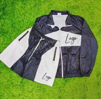 Ensemble court deux pièces léger de haute qualité, veste zippée unisexe coupe-vent, short de jogging satiné à séchage rapide pour l'hiver, idéal pour l'extérieur