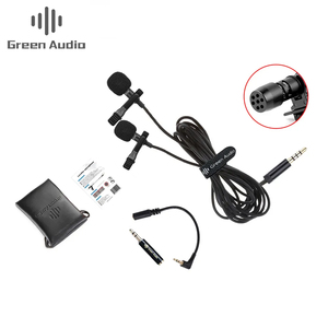 New Dual-head Clip Lavalier Collar <strong>Microphone</strong> for Speaking Tie Clip-on <strong>Lapel</strong> <strong>Microphone</strong> Noise Cancelling,condenser <strong>Microphone</strong> - Product Image 2