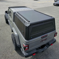 Capot rigide en alliage d'aluminium extrêmement résistant à la rouille et imperméable pour pick-up, sans perçage, avec boîte de rangement verrouillable, compatible Jeep Gladiator Ranger Amarok