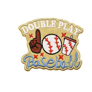 New Iron on Iron-On Embroidered <b>Baseball</b> OK BOMB Sport Patch for Garments Gloves <b>Bats</b> - Product Image 5