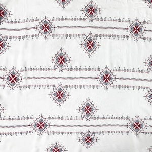 Colheita 100% rayon colorido boêmio ponto cruz bordado tecido para vestido <span class=keywords><strong>aida</strong></span> pano 14 contagem ponto cruz tecido broderie - Product Image 6