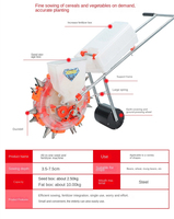 Semoir multifonctionnel motorisé à poussée manuelle pour semis simultanés à double bouche, avec fertilisation pour maïs, soja et arachides