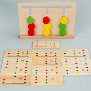 Comniki Montessori didattica versione <span class=keywords><strong>professionale</strong></span> scuola materna <span class=keywords><strong>educazione</strong></span> precoce a tre colori gioco giocattolo in legno insegnamento Standard - Product Image 2
