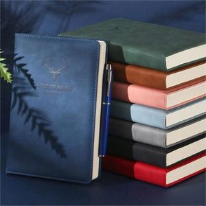 Custom Cheap Bulk A5 Hardcover PU Leather Business Office <b>Notebook</b> with Logo 100 Sheets - Product Image 4