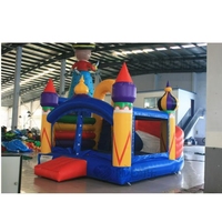 Toboggan gonflable commercial personnalisé pour enfants, château gonflable en PVC pour enfants, toboggan de fête à thème animalier à louer, toboggan à vendre