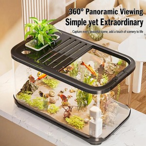 <span class=keywords><strong>Acquario</strong></span> Moderno Rettangolare in Plastica, Trasparente HD <span class=keywords><strong>per</strong></span> Pesci <span class=keywords><strong>d</strong></span>'<span class=keywords><strong>Acqua</strong></span> Dolce, Ornamento da Scrivania <span class=keywords><strong>per</strong></span> Ufficio, Grande <span class=keywords><strong>Acquario</strong></span> Domestico - Product Image 4