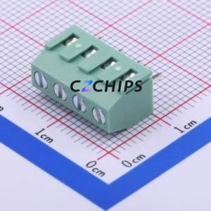 JL124D-38104G01 Screw Terminal Block Through hole Component (THT),P=3.81mm Connector 1x4P 3.81mm Green Through Hole - Product Image 2
