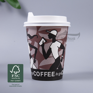 Đôi tường thủ công cốc giấy với nắp có thể tái chế cho sushi và bánh sandwich - Product Image 5