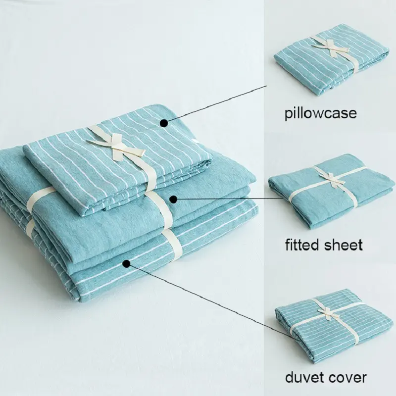 Bedsheet Cotton Custom Super Soft Fitted Bedsheets Pillowcase Duvet Cover Bedding Set 100% Cotton