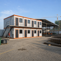 Camp d'hébergement temporaire pour travailleurs de chantier, construction préfabriquée en conteneur à structure en acier galvanisé, assemblage rapide