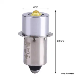 Hot selling 3w P13.5S E10 3v 4-24v 6-24v 4-24v led torch flashlight bulb with electric torch light