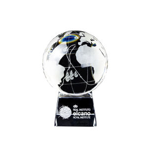 Pujiang WZ di alta qualità chiaro K9 globo di cristallo premi personalizzato <span class=keywords><strong>3d</strong></span> cristallo di vetro terra globo con base per il regalo - Product Image 6